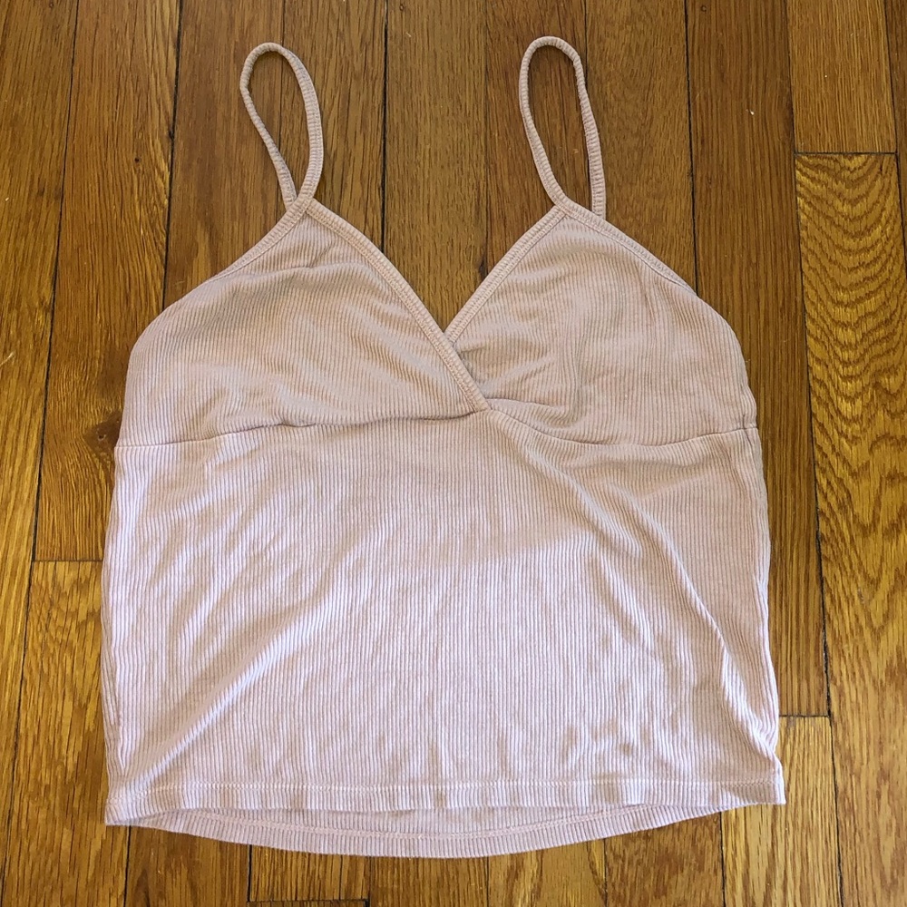 Pacsun soft tan crop top.